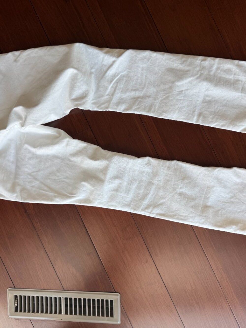 Bevy Flog White Stretch Boot Flare Pants Cotton Lycra Sz 24 - Picture 6 of 9